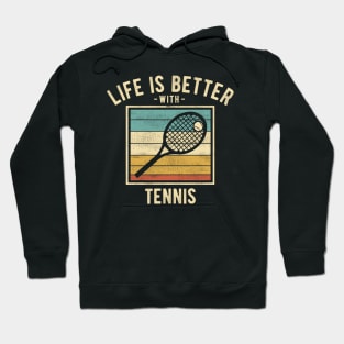 Tennis Sayings -  Retro Funny Tennis Lovers Gift Hoodie